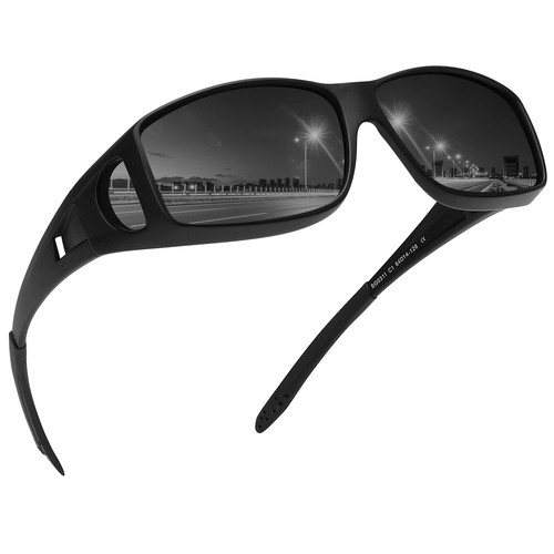Polarized Sunglasses That Fit Over Glasses - 100% UV Protection, Wrap-Around, Unisex - View #2