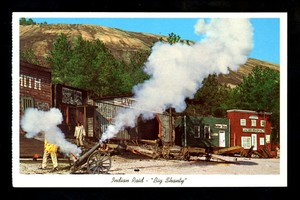 Amusement Park Postcard Kennesaw Georgia Ga Big Shanty Indian Raid Show Chrome Ebay