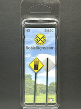 HO-3000-163-C / 1:87 HO Scale Model Street  Railroad Signs "End of Pavement"