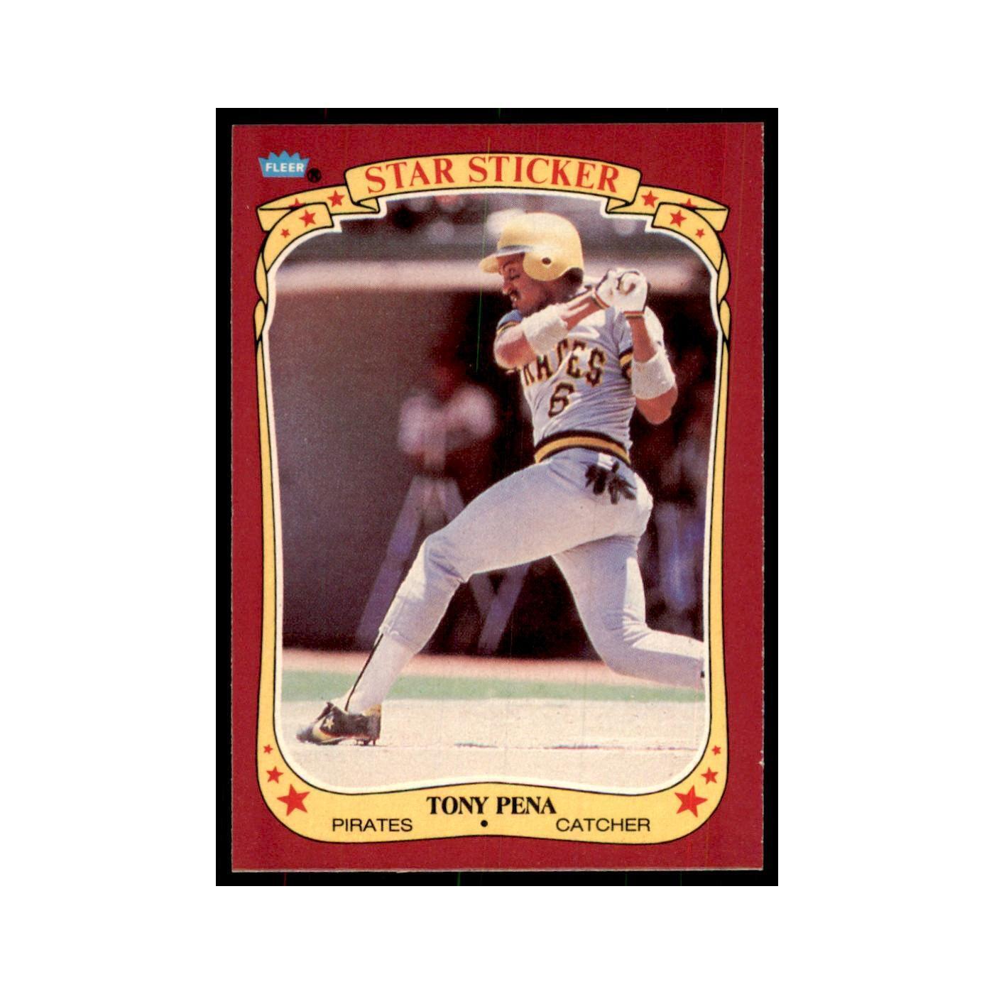 1986 Fleer Star Stickers Tony Pena Baseball Cards #87
