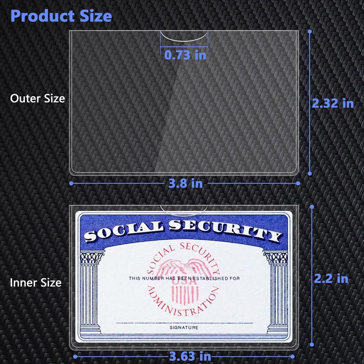 6 Pack Social Security Card Protector/Medicare Card Protector Sleeve/Social Card 6 Pack Social Security Card Protector/Medicare Card Protector Sleeve/Social Card