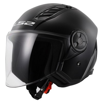LS2 OF616 Airflow 2 Solid Glossy Black Gr. XXL Jethelm mit VisierMotorradhelm