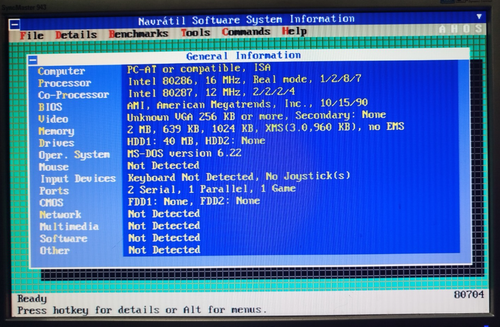 286 Motherboard PCChips M205 + Intel 16 Mhz CPU, 10 Mhz FPU + 2MB RAM - TESTED - 第 14/18 張圖片