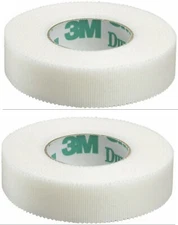 2 Rolls Durapore Medical Tape 3M 1538-0 "Silk"  - 1/2" x 10yards - free US ship