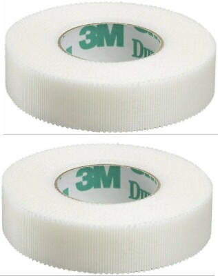 2 Rolls Durapore Medical Tape 3M 1538-0 ''Silk''  - 1/2'' x 10yards - free US ship