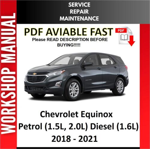 CHEVROLET EQUINOX 2018 2019 2020 2021 SERVICE REPAIR WORKSHOP MANUAL - Picture 1 of 1