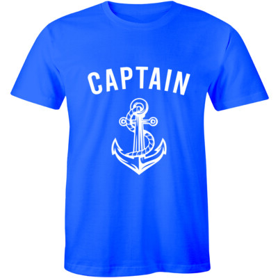 Captain Funny Sailor Sailing Gift Boat Anchor Yachting Men's T