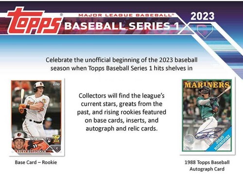2023 Topps Baseball Series 1 Sealed BLASTER Box 99 Cards with an EXCLUSIVE Relic - Picture 2 of 11