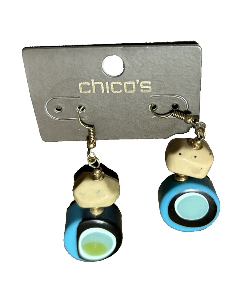 Pendientes colgantes Hilary gota Chicos turquesa tostada para mujer Foto 3 de 4