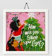 Target Christmas "How Will You Shine Your Light" Christmas Wall Art