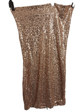 Womens Rose Gold Sequin Fashion Nova Mini Dress, Size 2XL