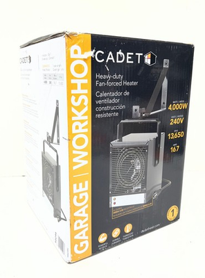 #ad Cadet 240V 4000W Garage Workshop Fan forced Electric Heater Built in Thermostat $179.99