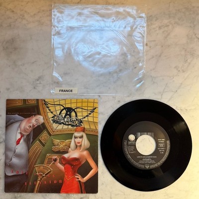 RC185 Aerosmith  Love In An Elevator  7'' VG+/EX Vinyl Record FRENCH PRESSING