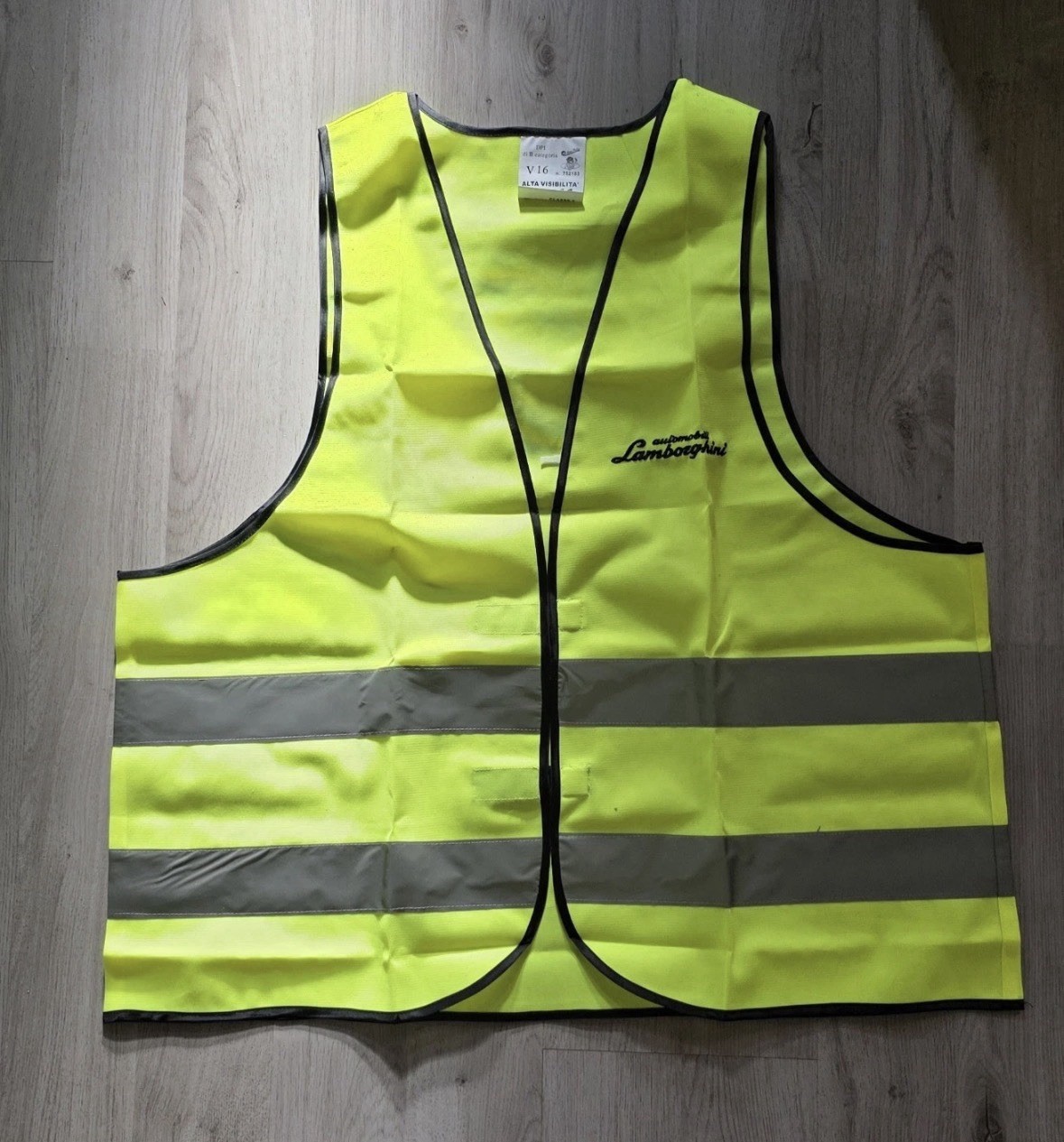 LAMBORGHINI VISIBILITY VEST HI VIZ SAFETY YELLOW UNISEX