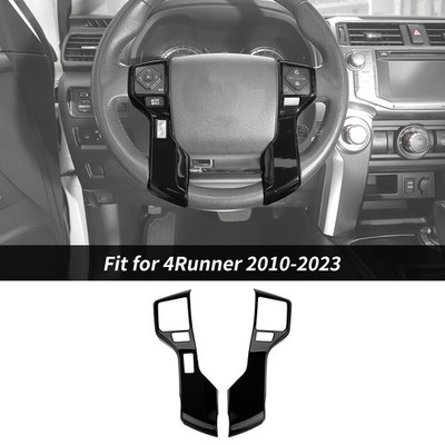 Black Steering Wheel Button Stripe Control Cover Trim For 4runner 10+ Tundra 14+