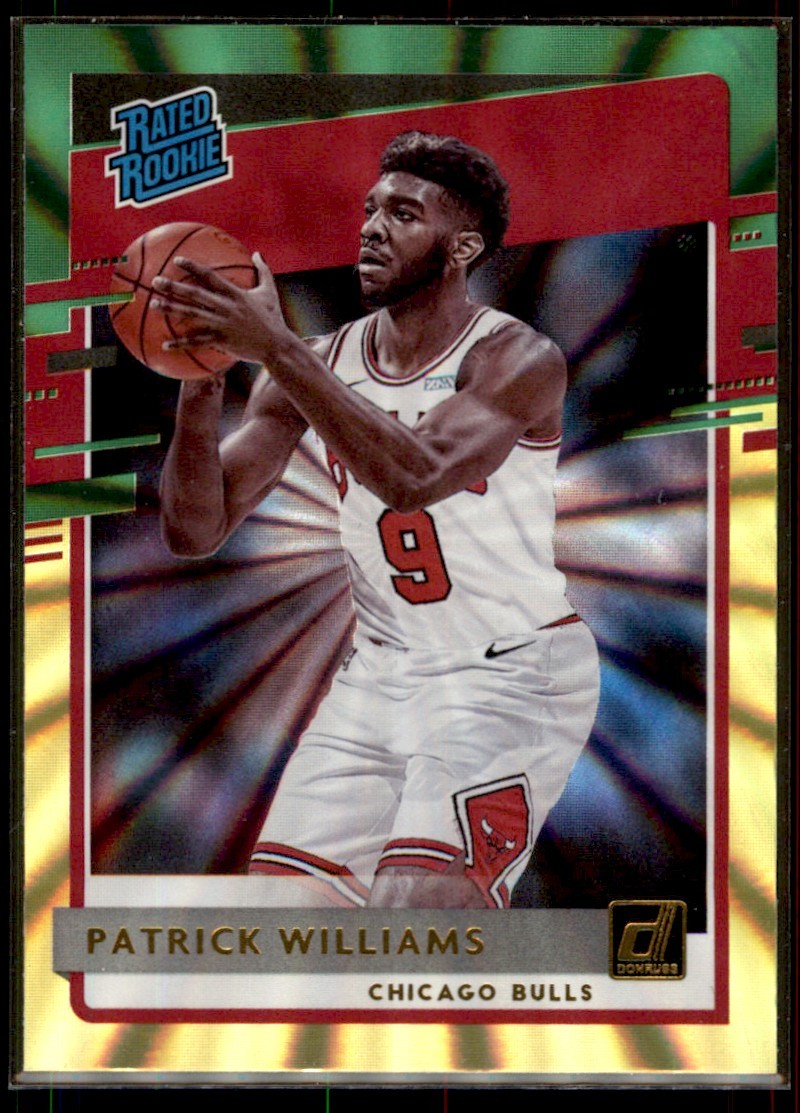 Patrick Williams 2020-21 Donruss Green Yellow Laser RC #227 Chicago Bulls
