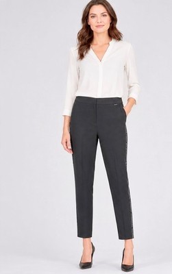 TAIFUN Slim Leg Black Pants Size 38