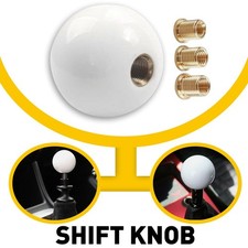 Universal Acrylic Glossy White Round Ball Shift Knob Manual Gear Shifter Us M