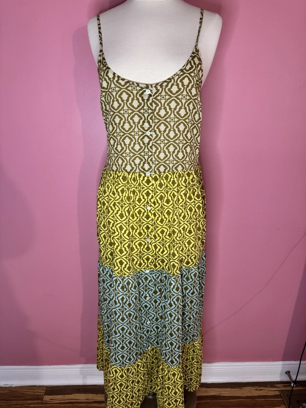 Zara Colorblock Print Maxi Dress Cami Strap Boho Resort Summer Sundress Sz S
Opens in a new window o