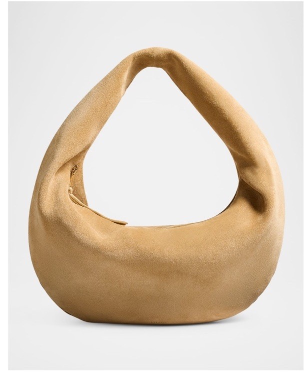 Khaite Olivia Medium Suede Hobo Wheat NWT $2200