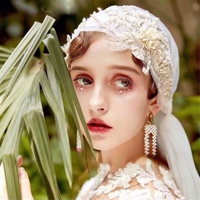 Long Vintage Juliet Cap Wedding Bridal Veils Cathedral  display picture 3