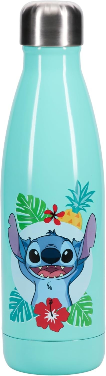 Disney Unisex Blue Stitch Metal Water Bottle - Image 2
