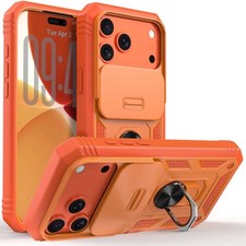 For Apple iPhone 17 PRO Case Ring Kickstand Holder Magnetic Camera Slide Cover