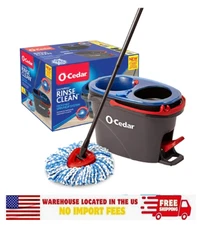 O-Cedar RinseClean Spin Mop & Bucket System, Clean -Removes 99% Bacteria
