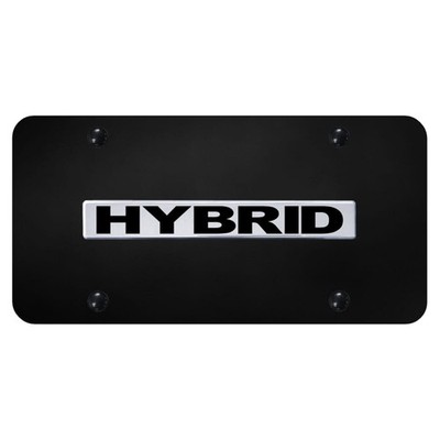 Chrome Name on Black License Plate - Officially Licensed for Hybrid Vehicles