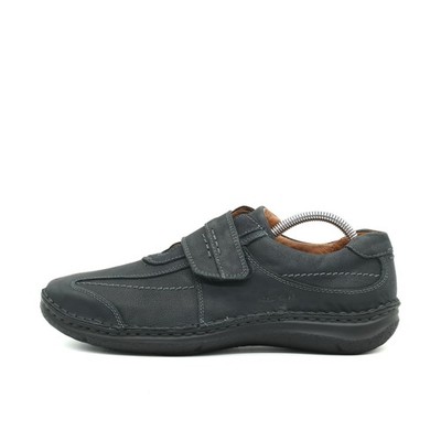 Josef Seibel Herren 1095 Klettschuhe Schwarz Leder Extra Premium Komfort EU 42
