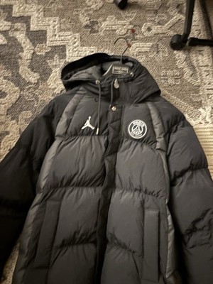 Jordan Paris Saint-Germain PSG x Jordan Black Hooded Puffer Jacket PARIS