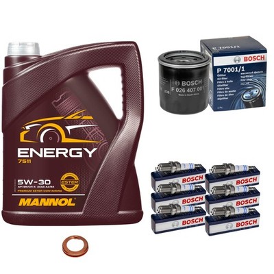 Inspektionspaket 5L Energy 5W-30 für Nissan 200 SX 2.0i 16V Turbo Maxima/Maxima