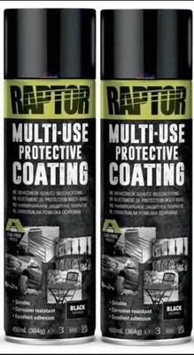 2x UPOL RAPTOR 1K MULTI-USE RMUB/AL SCHUTZBESCHICHTUNG AEROSOL 450ML - SCHWARZ