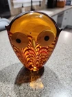 Rare MCM Galliano Ferro Murano Glass Owl Figure 3.5”