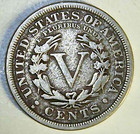 1912 D US Liberty V Nickel: Nice Liberty ~ Tougher Date ~ Low Start (RD33) — photo 2