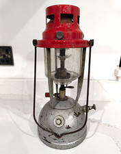 Vintage Bialaddin T805 Paraffin Pressure Lantern Red Hood Made in England