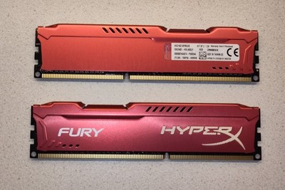 Kingston HyperX Fury 8GB (2x4GB) DDR3-1600 CL10 RAM HX316C10FRK2/8 Rot