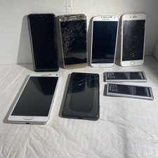 Lot of 5 Samsung 1 Apple iPhone 2 Samsung Batteries Parts Only AS IS