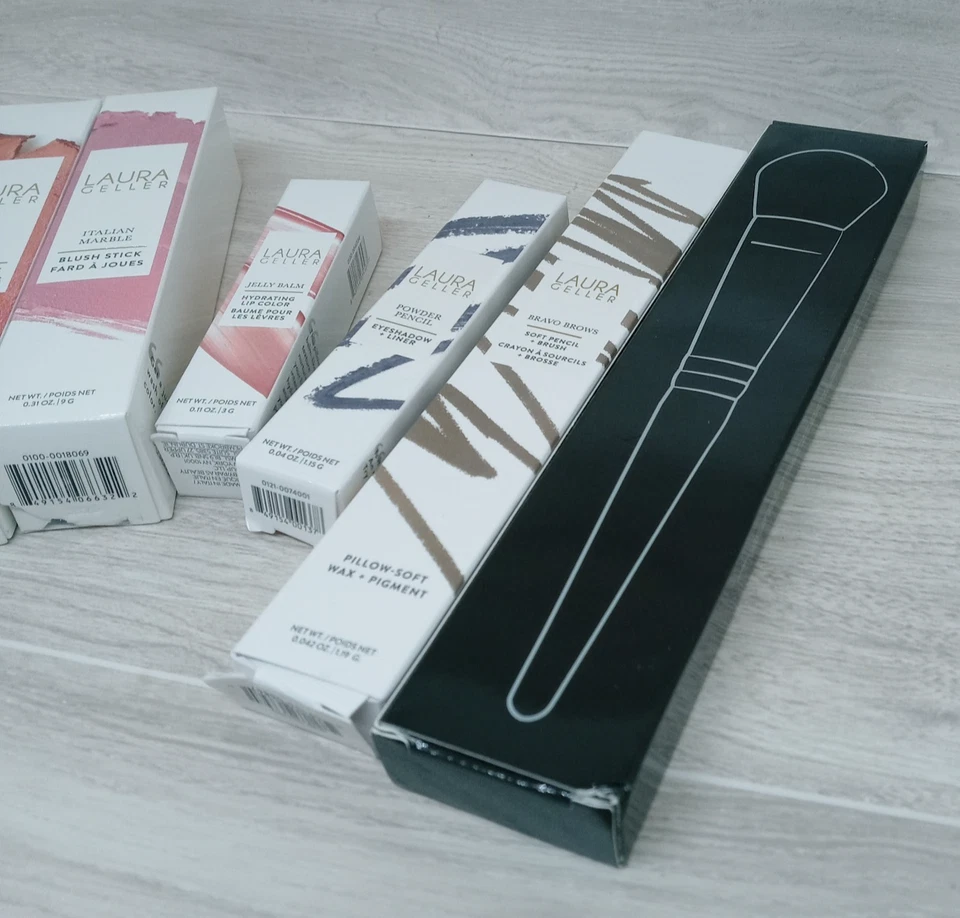 Laura Geller/ Mercier Blush Stick+ Balm+Pencil+Cheek Color Brush | Lot of 6 - Image 4 of 4