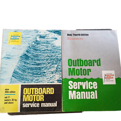 Outboard Motor Service Manual ABOS Marine Vol. 1+2 Motors Below & Above 30hp