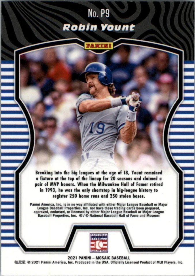 2021 Panini Mosaic Producers #9 Robin Yount - BB - Image 2 of 2