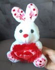 PLUSH I LOVE YOU RED HEART SOFT PLUSH WHITE RABBIT — photo 9
