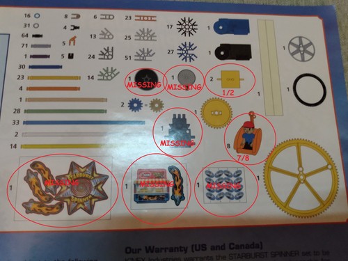 K'NEX Roller Coaster & Starburst Spinner Thrill Rides 990 Knex Pieces & 3 Motors - Picture 13 of 13