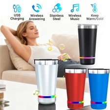 Stainless Steel Water Cup with Built-in Bluetooth Speaker for Outdoor  Travel