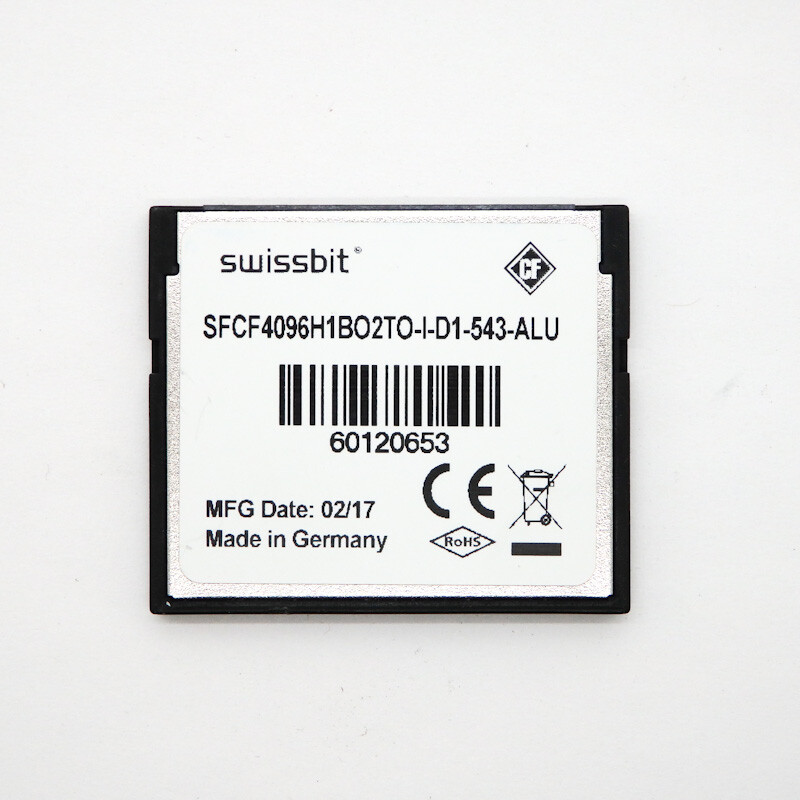 Swissbit 4GB Industrial Compact Flash Card SFCF4096H1BO2TOID1543ALU