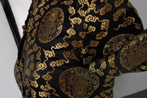 Vintage c 1960s original novelty Chinese brocade jacket XS 6 - Picture 7 of 8