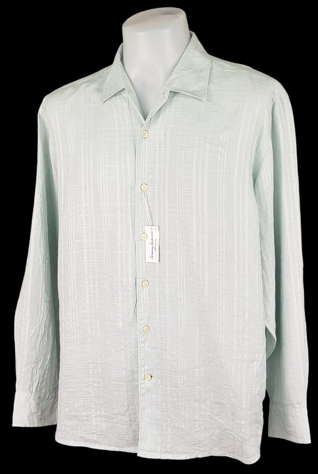 TOMMY BAHAMA Mens 100 LINEN Sky Blue L/S EVENING SHIRT U/Soft XL 52" £109 eBay