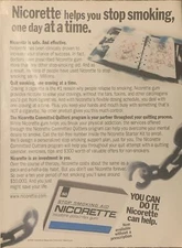 1996 Nicorette Gum Stop Smoking Aid PRINT AD One Day At A Time VTG 1990s