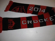 KNIT SCARF San Antonio CROCKETTEERS  2014 Soccer supporters FC Texas preowned