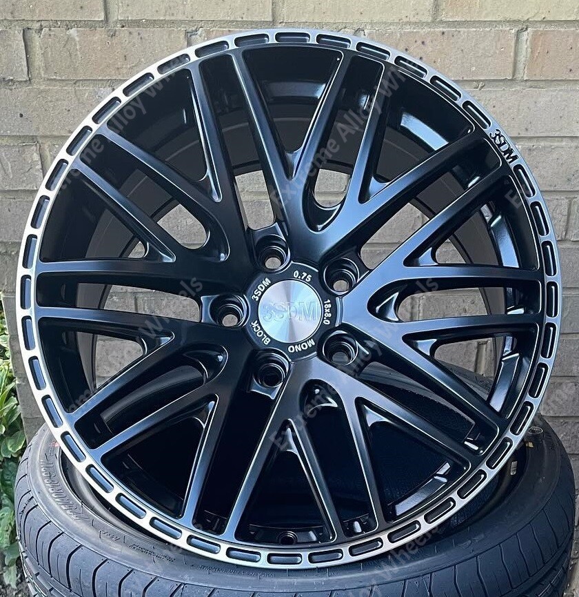 Jantes Alliage 18 Pouces Cruize Lame Noir Pour Audi A3 A4 - 5x112 ET45